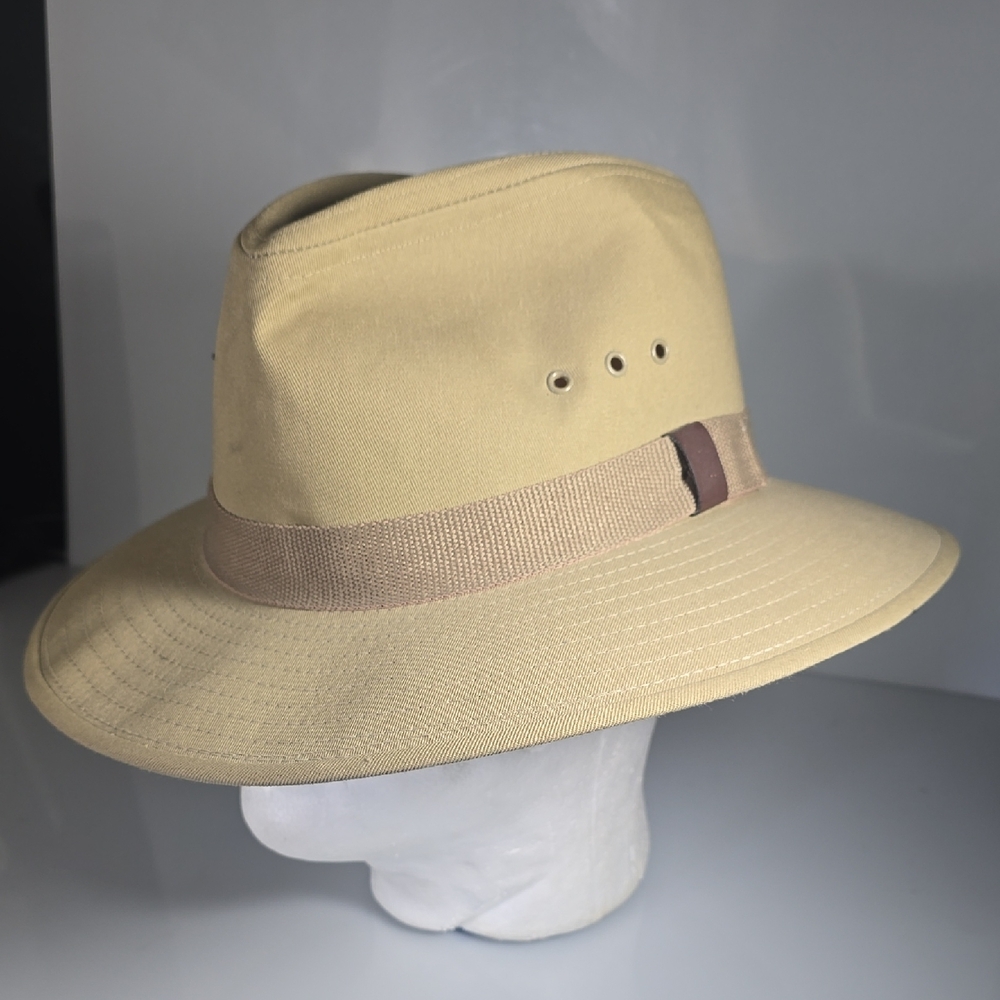 Goorin Bros of California Hat Wide Brim Fedora Tan, Biege Mens Size Large USA